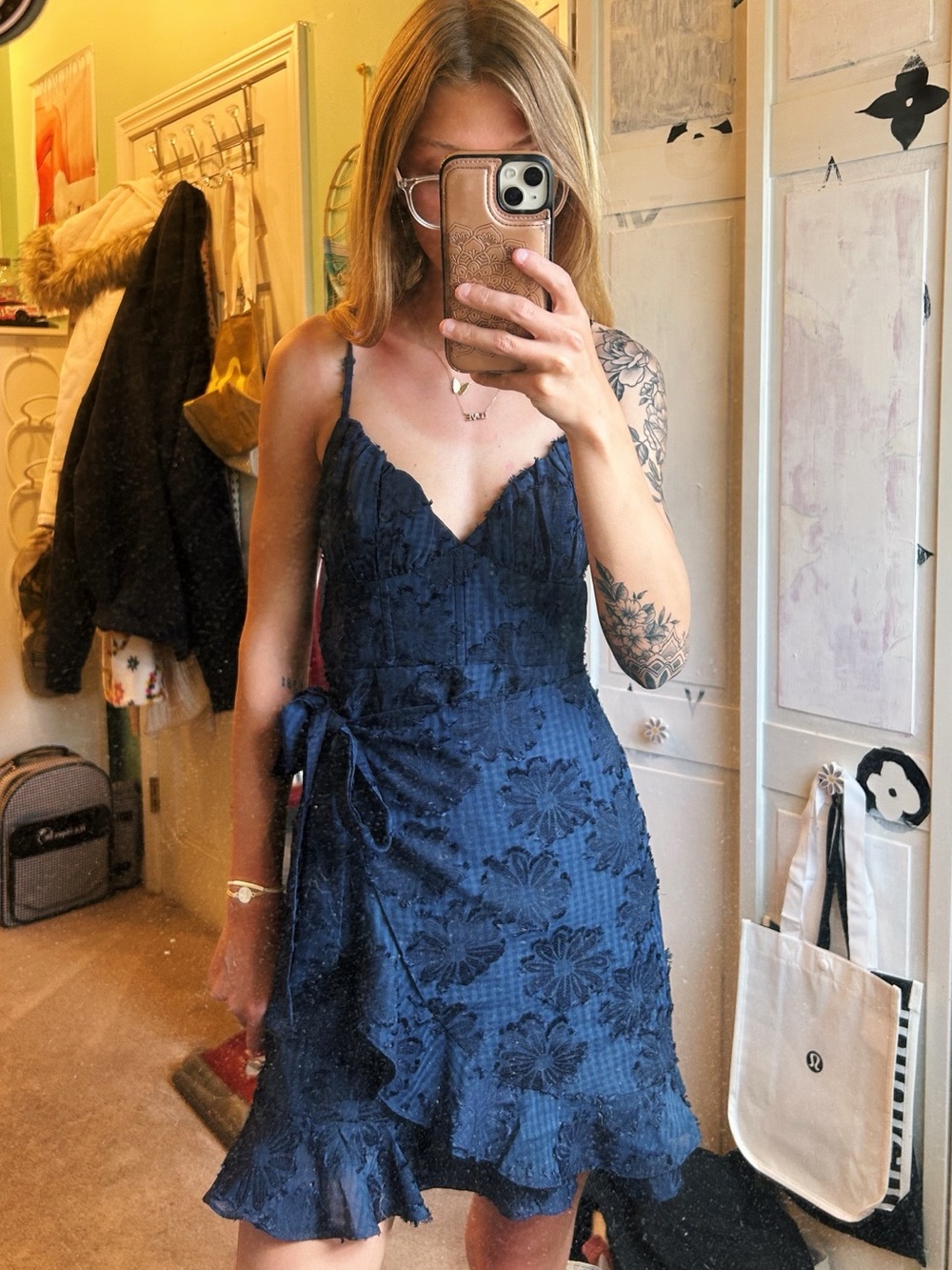 Hello Molly Floral Wrap Around Mini Dress NWT